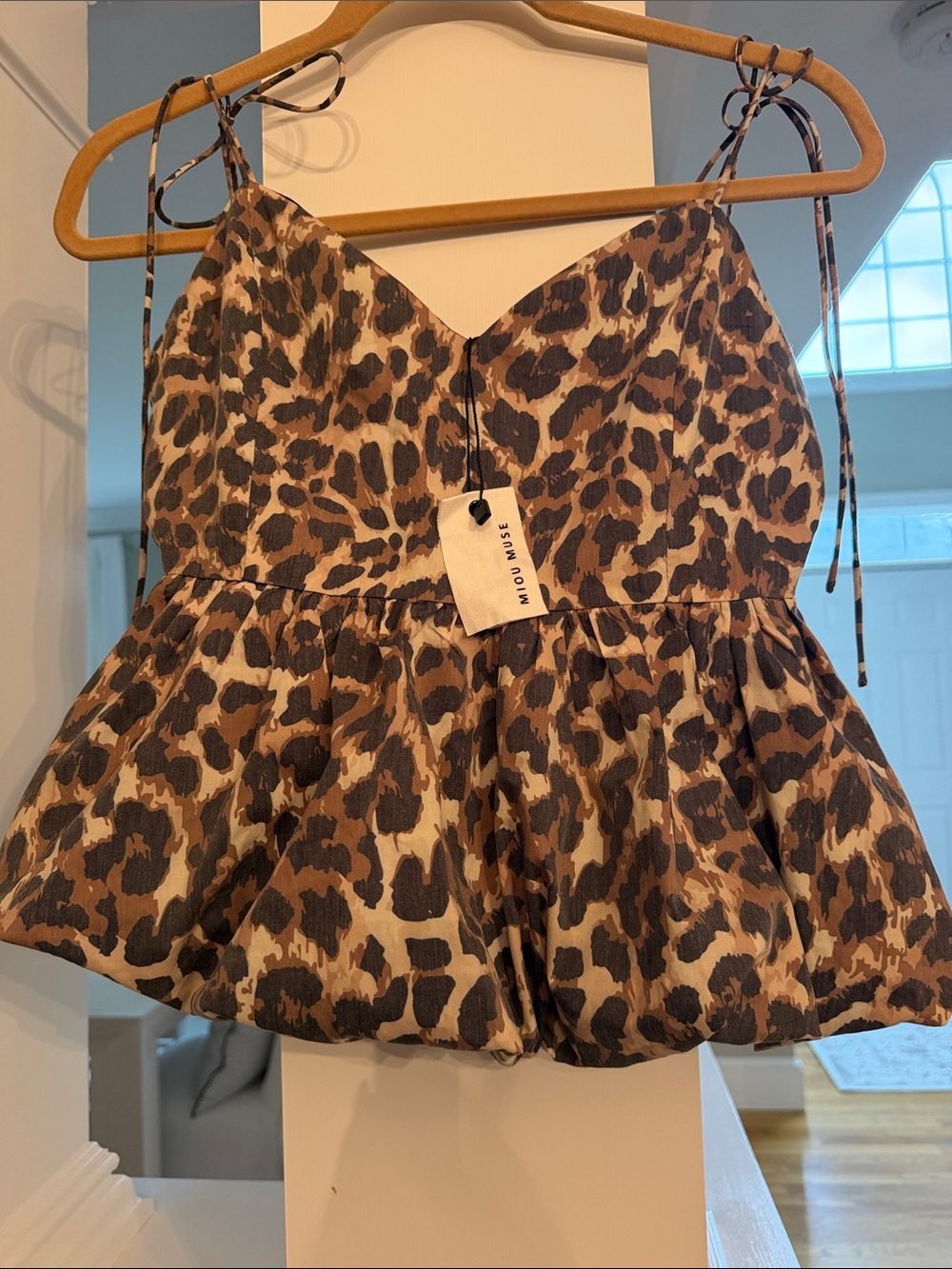 Leopard Print Peplum Cami Top 🐆NWT